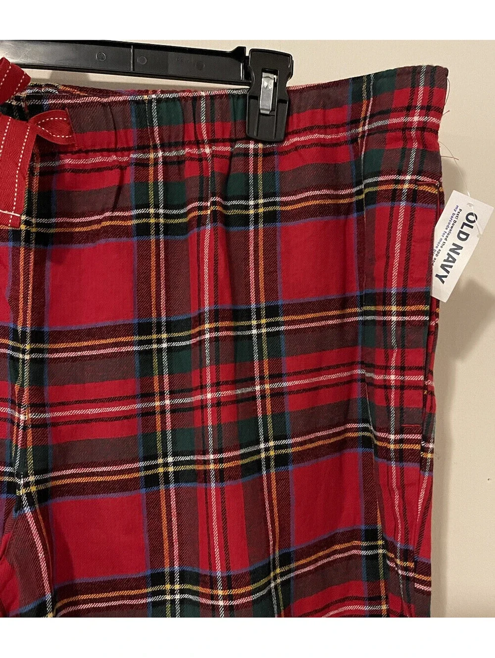 Old Navy Mens 2xl Red Plaid Cotton Lounge PJ Pants w/Pockets NWT! A5624